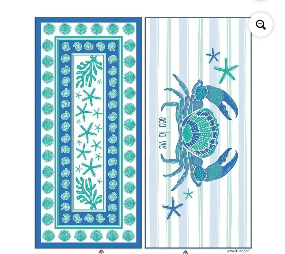 Wekshopp Microfiber Go Big Reversible Beach Towel 31x68